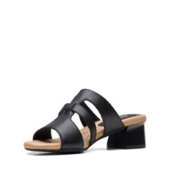 Clarks Desirae Palm Black Leather -Clarks 26171178 W 4