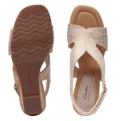 Clarks Kyarra Aster Sand Metallic 15 Clarks Kyarra Aster Sand Metallic -Clarks 26171236 W 7