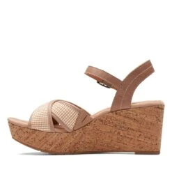 Clarks Elleri Plum Praline Leather -Clarks 26171442 W 5