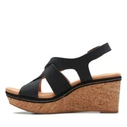 Clarks Elleri Rae Black Nubuck -Clarks 26171444 W 5