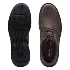 Clarks Gessler Lace Dark Brown Leather -Clarks 26171540 W 7