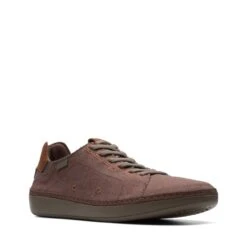 Clarks Higley Lace Brown Canvas -Clarks 26171545 W 2
