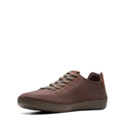 Clarks Higley Lace Brown Canvas -Clarks 26171545 W 4