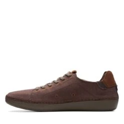 Clarks Higley Lace Brown Canvas -Clarks 26171545 W 5