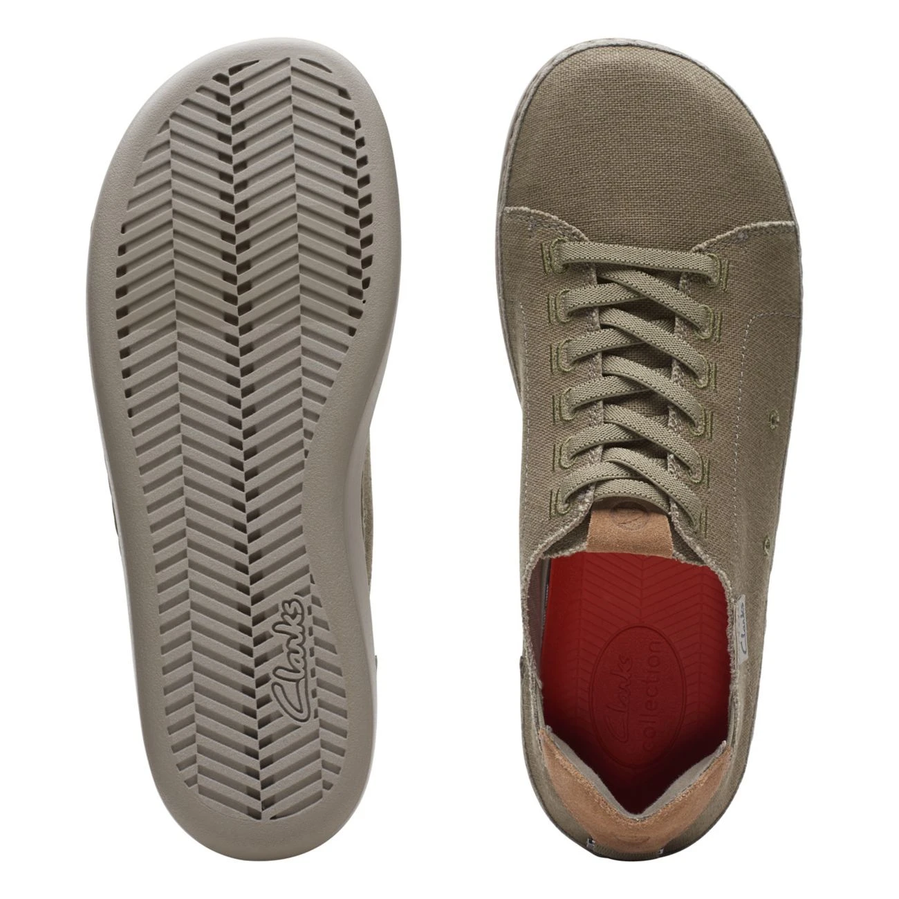 Clarks Higley Lace Olive Canvas 9 Clarks Higley Lace Olive Canvas - Image 7