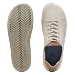 Clarks Higley Lace Sand Canvas -Clarks 26171547 W 7
