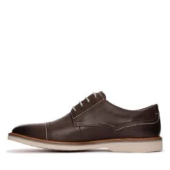 Clarks Atticus LT Cap Dark Brown Leather -Clarks 26171594 W 5