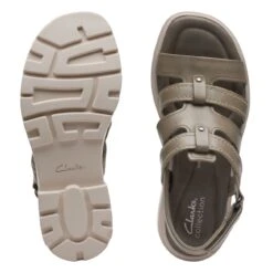 Clarks Coast Shine Olive Leather -Clarks 26171726 W 7