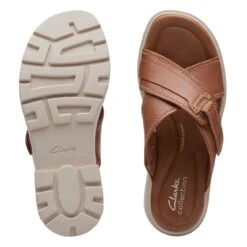 Clarks Coast Cross Tan Leather -Clarks 26171907 W 7