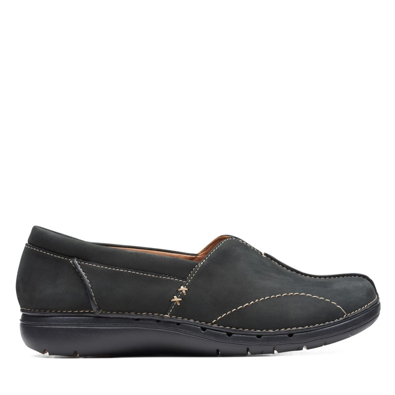 Clarks Un Loop Stride Black Nubuck 3 Clarks Un Loop Stride Black Nubuck