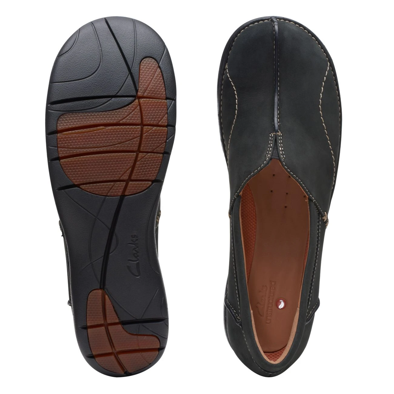 Clarks Un Loop Stride Black Nubuck 9 Clarks Un Loop Stride Black Nubuck - Image 7