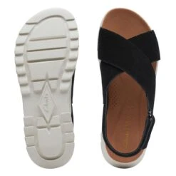 Clarks Dash Lite Wish Black Suede -Clarks 26171948 W 7