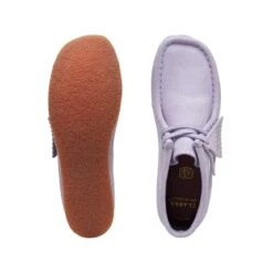 Clarks Wallabee Boot Older Lilac Suede -Clarks 26172036 W 7