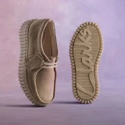 Clarks Torhill Bee Light Tan Nubuck -Clarks 26172084 W 13