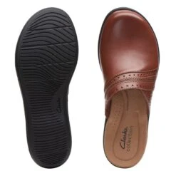 Clarks LAURIEANN EASE Dark Tan Leather -Clarks 26172239 W 7