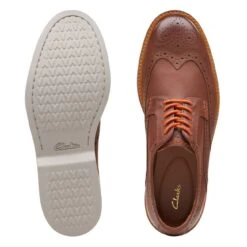 Clarks Atticus LT Limit Dark Tan Leather 15 Clarks Atticus LT Limit Dark Tan Leather -Clarks 26172502 W 7