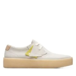 Clarks Ashcott Cup Off White Suede