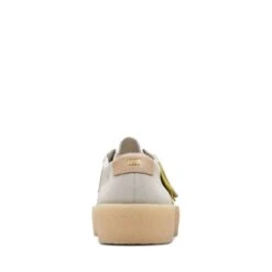 Clarks Ashcott Cup Off White Suede -Clarks 26172515 W 6