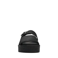 Clarks Crepe Slide Black Nubuck -Clarks 26172567 W 3