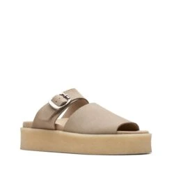 Clarks Crepe Slide Sand Suede 10 Clarks Crepe Slide Sand Suede -Clarks 26172568 W 2