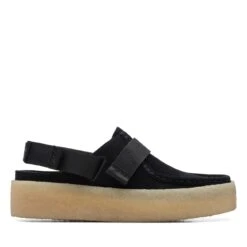 Clarks WallaCup Strap Black Suede