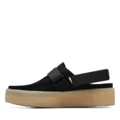 Clarks WallaCup Strap Black Suede -Clarks 26172569 W 5