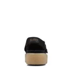 Clarks WallaCup Strap Black Suede -Clarks 26172569 W 6