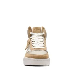 Clarks Craft Court Top Dark Sand Combi -Clarks 26172676 W 3