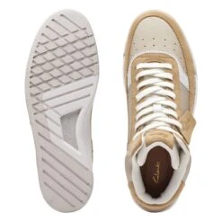 Clarks Craft Court Top Dark Sand Combi -Clarks 26172676 W 7