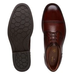 Clarks Un Hugh Cap Mahogany Leather 15 Clarks Un Hugh Cap Mahogany Leather -Clarks 26172837 W 7