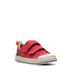 Clarks Foxing Tor Lo Toddler Red -Clarks 26173001 W 2
