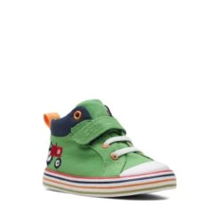 Clarks Foxing Tor Hi Toddler Green -Clarks 26173004 W 2