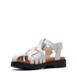 Clarks Orinoco Band Off White Leather -Clarks 26173528 W 4