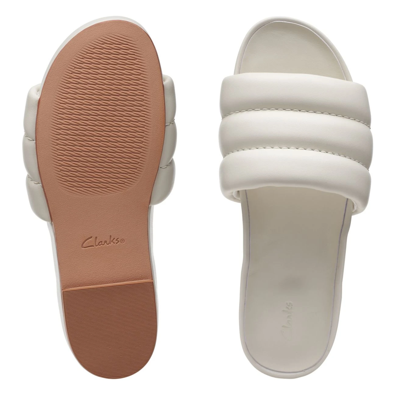Clarks Pure Soft Off White Leather 11 Clarks Pure Soft Off White Leather - Image 9