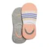 Clarks 2 Pack Liner Grey/Coral -Clarks 26174838 W 1
